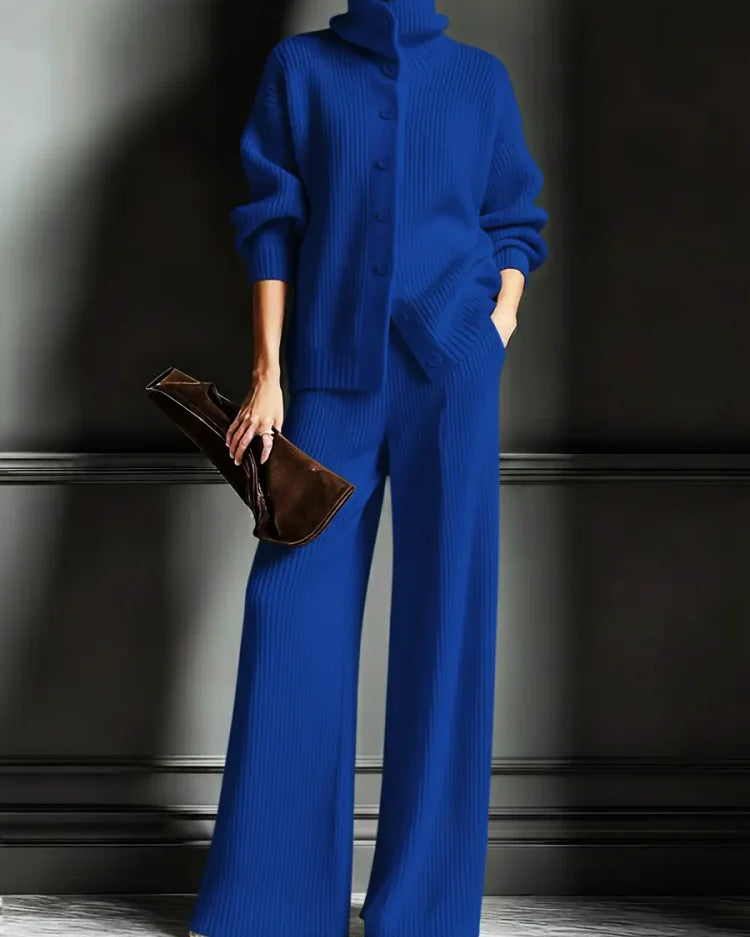 Completo Donna in Maglia con Cardigan e Pantaloni