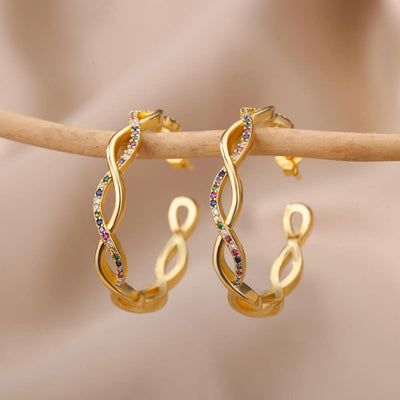 Julenyssa | Orecchini Wave in Oro 18K