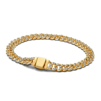 Shannelise | Bracciale Cubano Rosa in Oro 18k