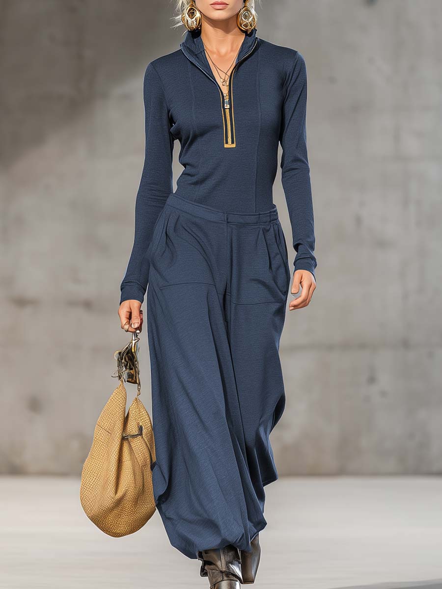 Completo Retrò Sportivo con Maglia e Pantaloni Larghi