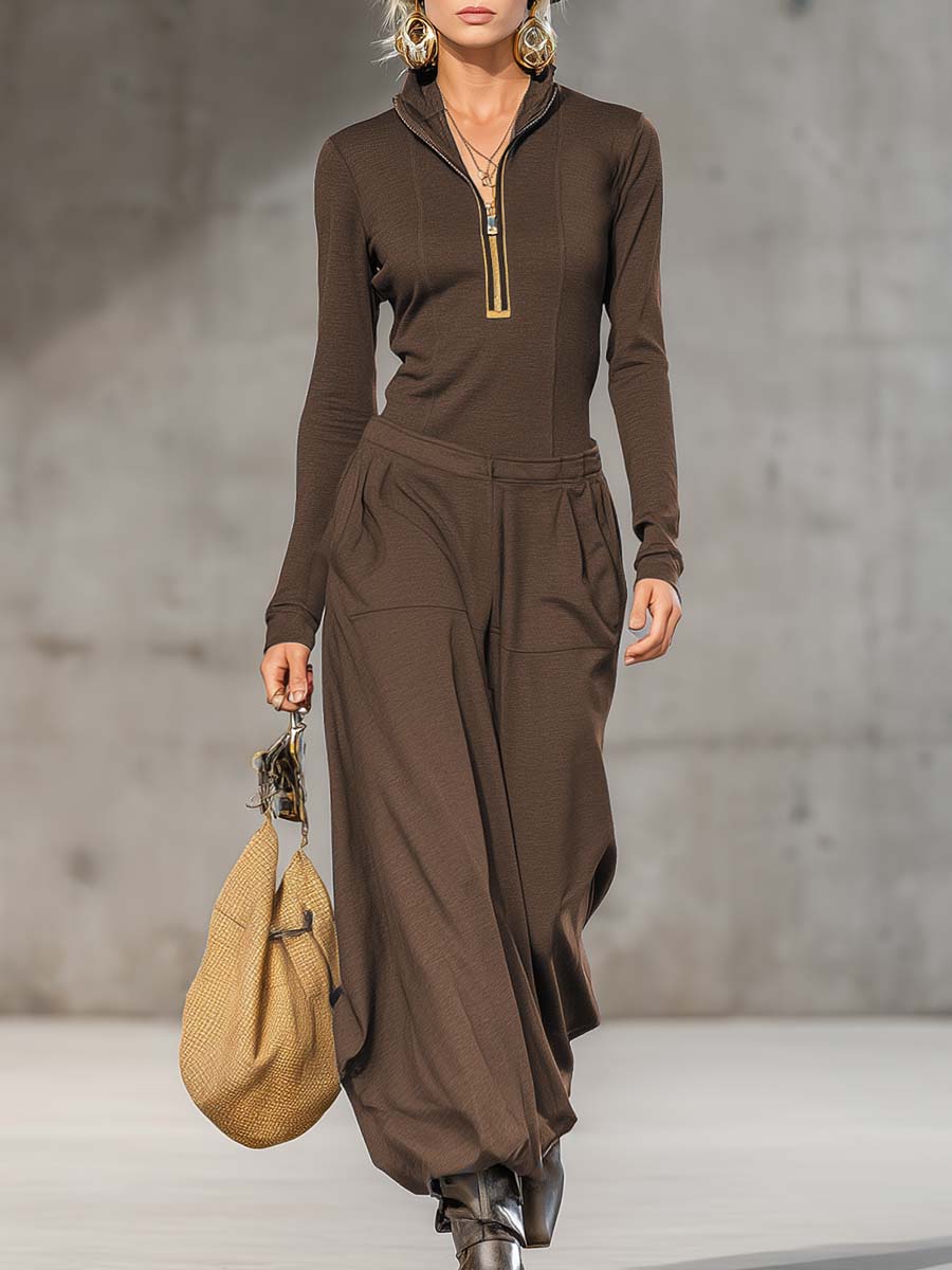 Completo Retrò Sportivo con Maglia e Pantaloni Larghi