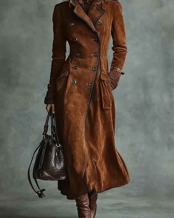 Cappotto Trench Elegante con Revers e Tasche