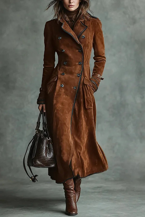 Cappotto Trench Elegante con Revers e Tasche