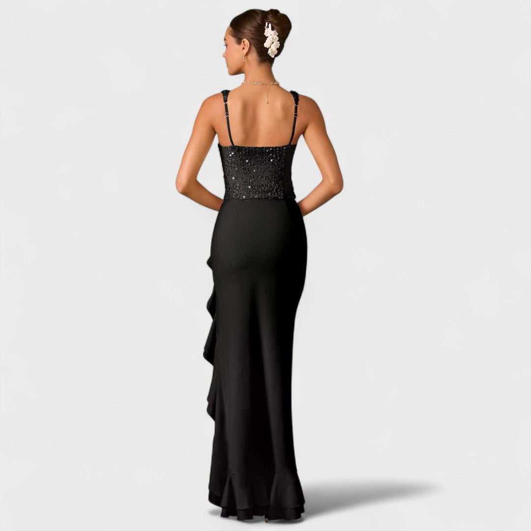 Bella - Abiti Corsetto In Raso Con Volant