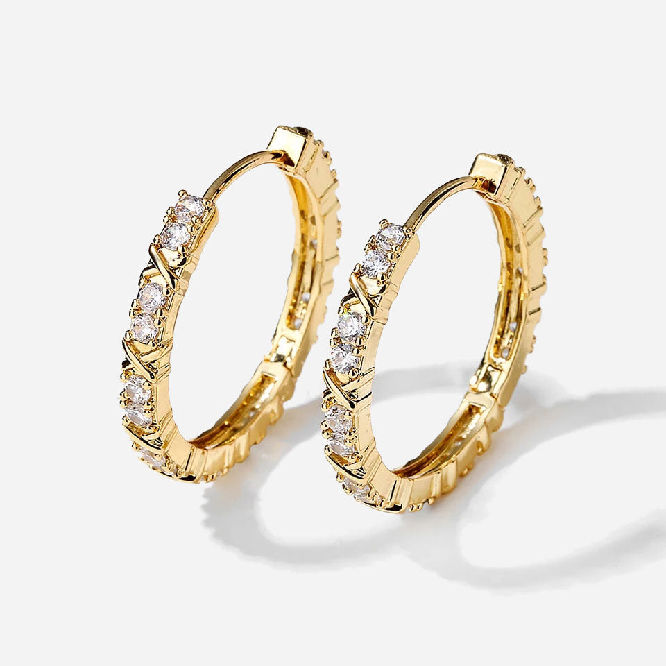Aurelisse | Orecchini a Croce in Zirconia Oro 18K