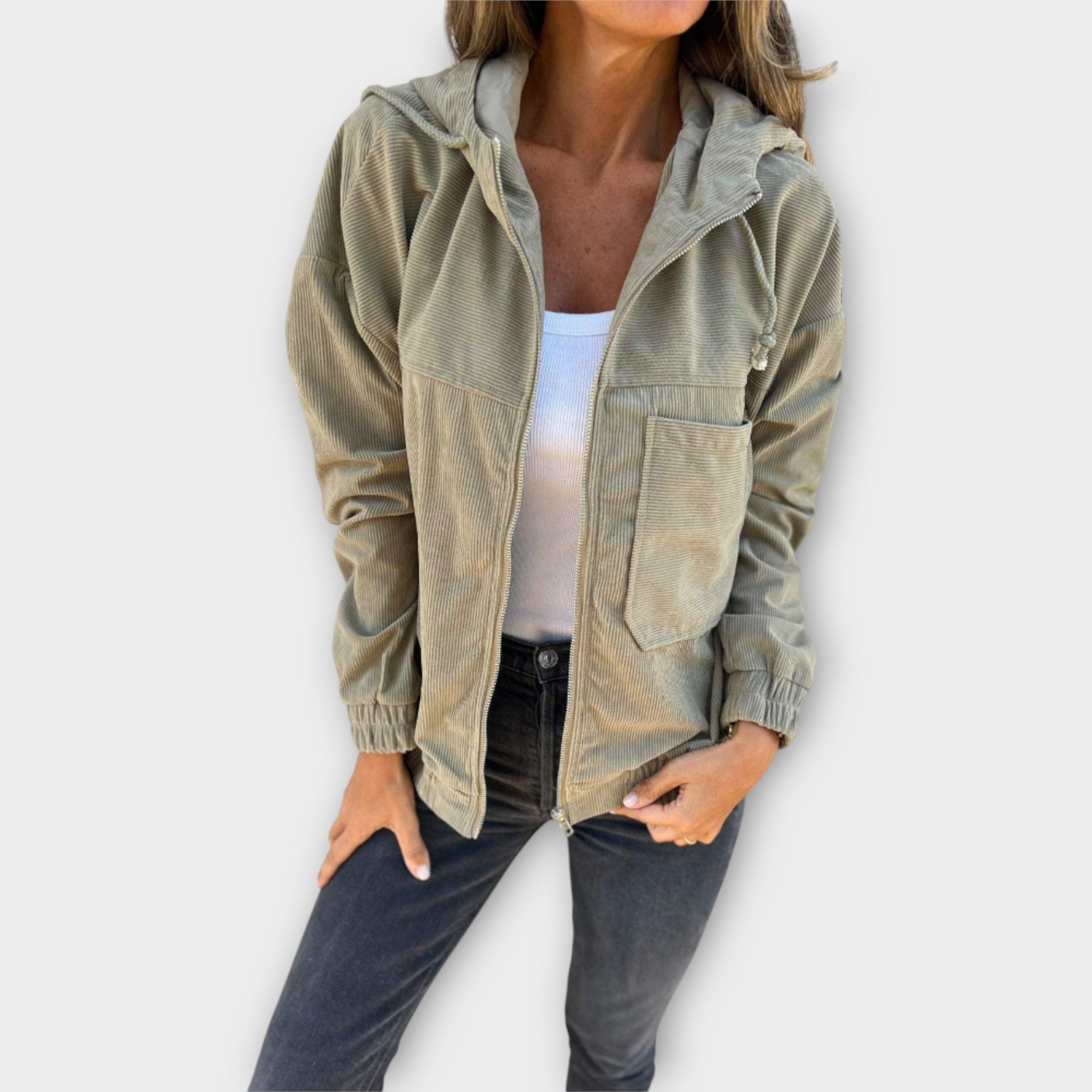 Giacca con Cappuccio Zip-Up