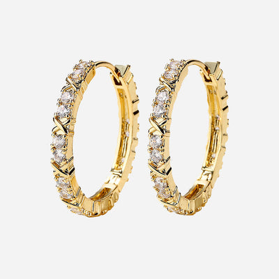 Aurelisse | Orecchini a Croce in Zirconia Oro 18K
