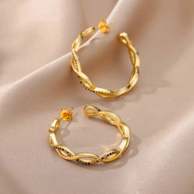 Julenyssa | Orecchini Wave in Oro 18K