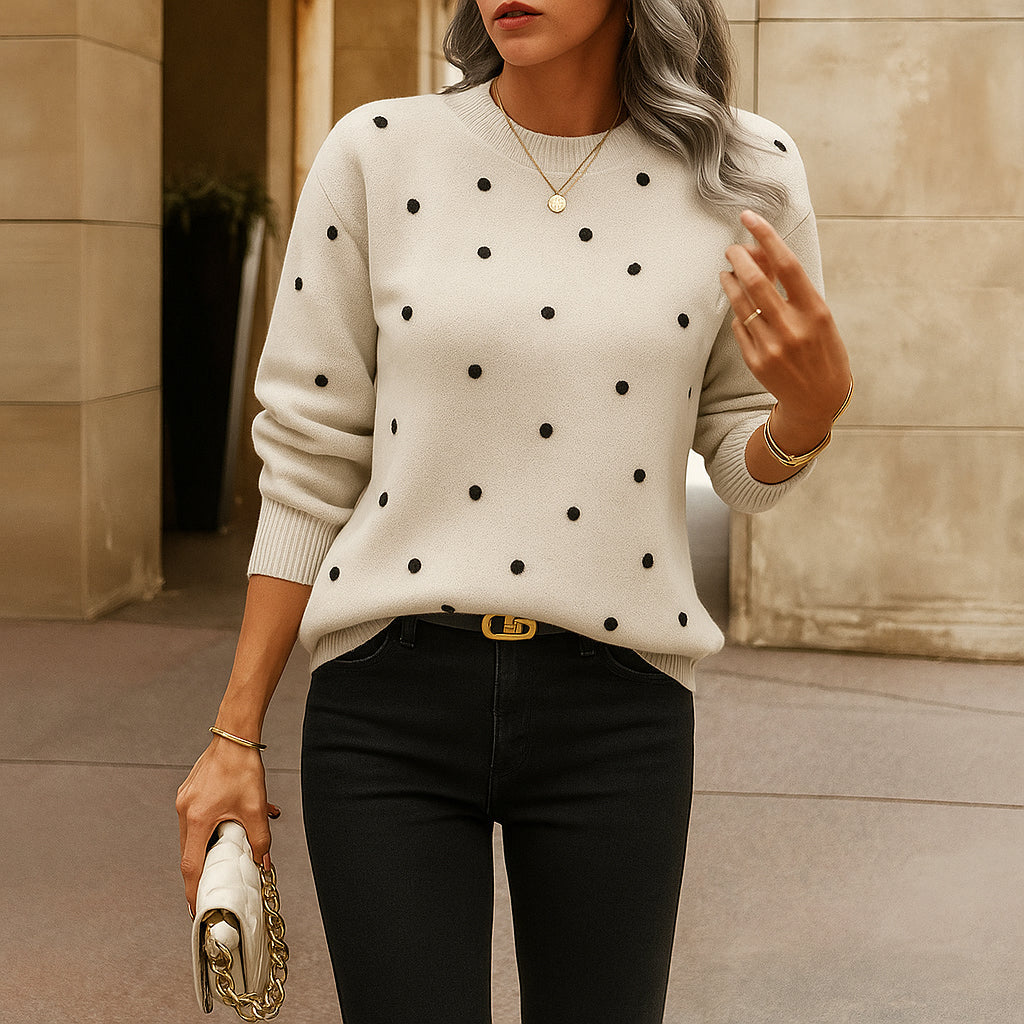 Naomi | Maglione Casual da Donna | Motivo a Pois