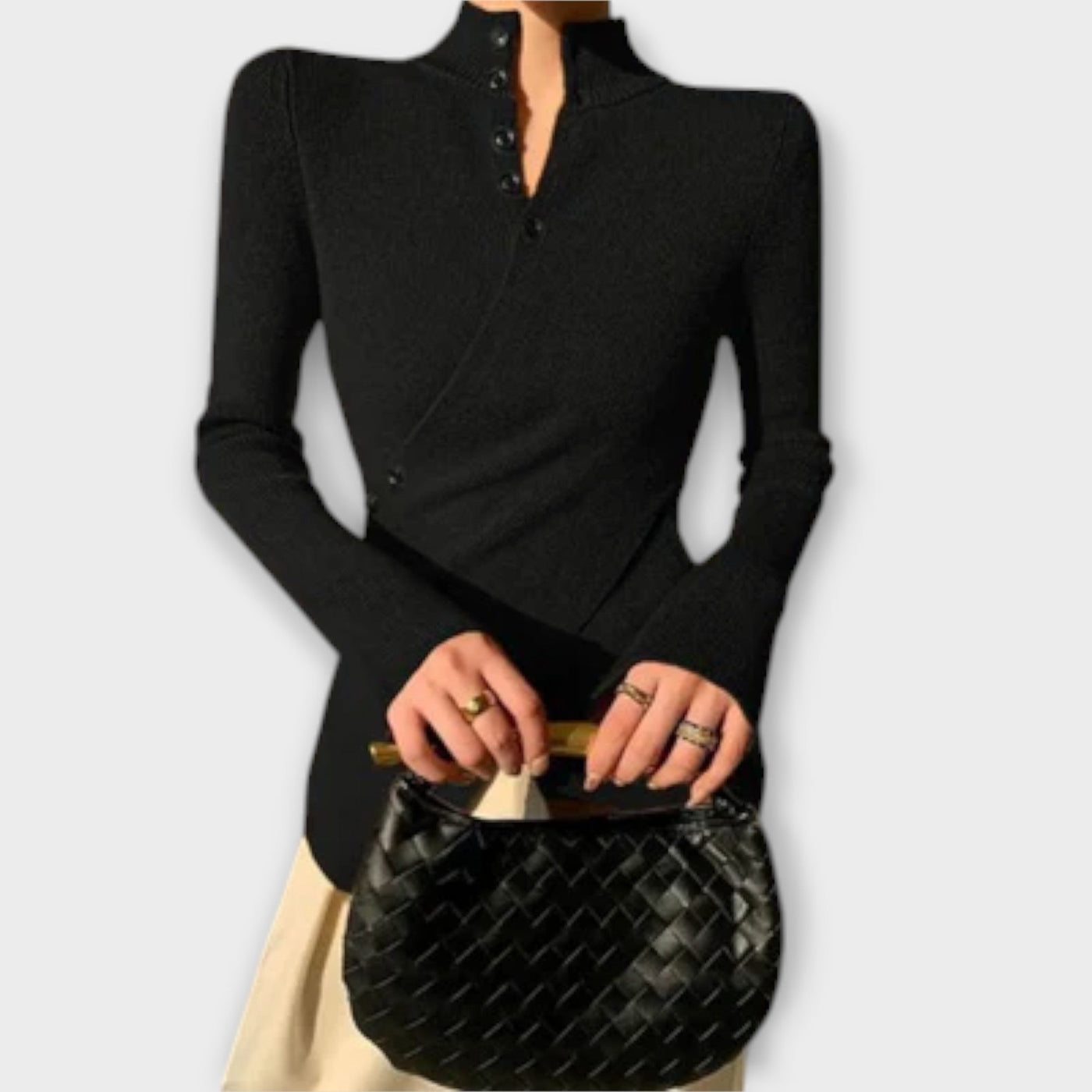 Mireko – Maglione in fine maglia con bottoni