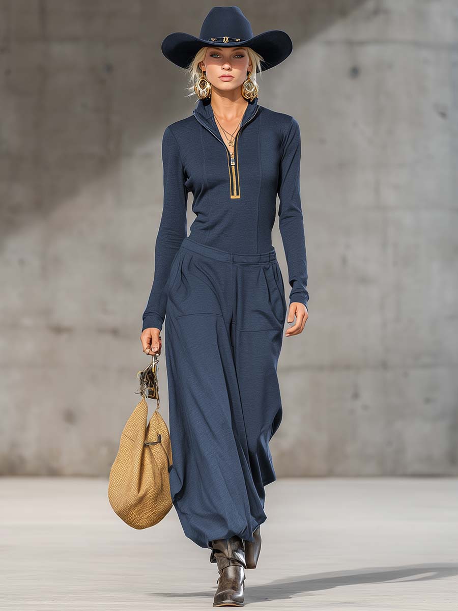 Completo Retrò Sportivo con Maglia e Pantaloni Larghi