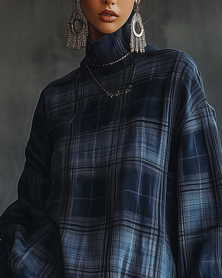 Abito mini in mesh a righe blu con ruches