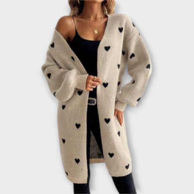 Julia - Cardigan con Motivo a Cuori