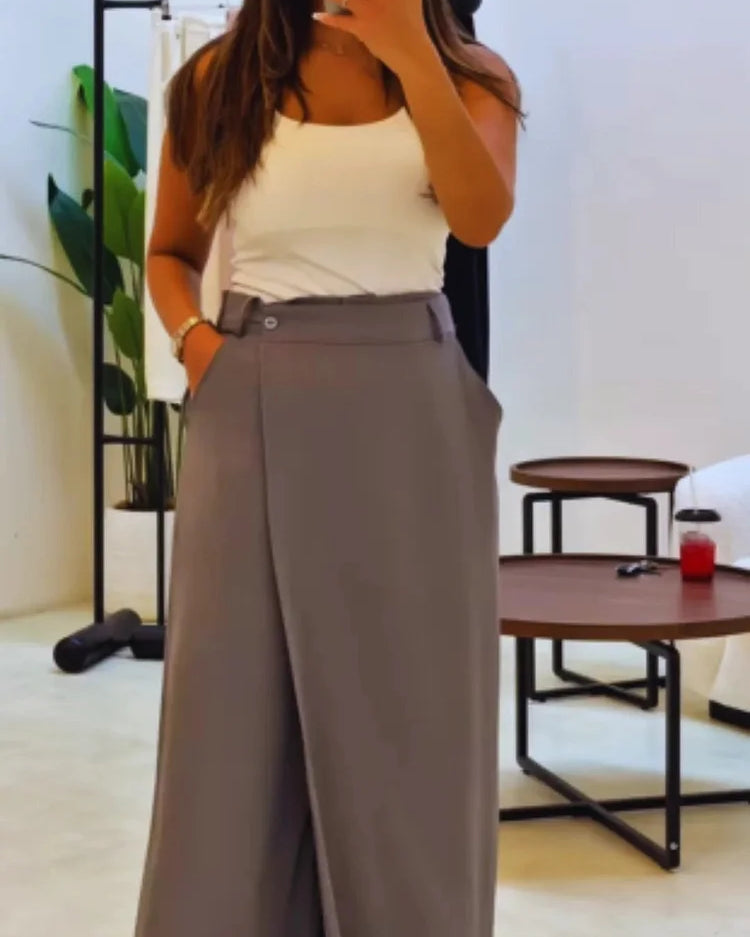 Pantaloni premium versatili con gamba larga