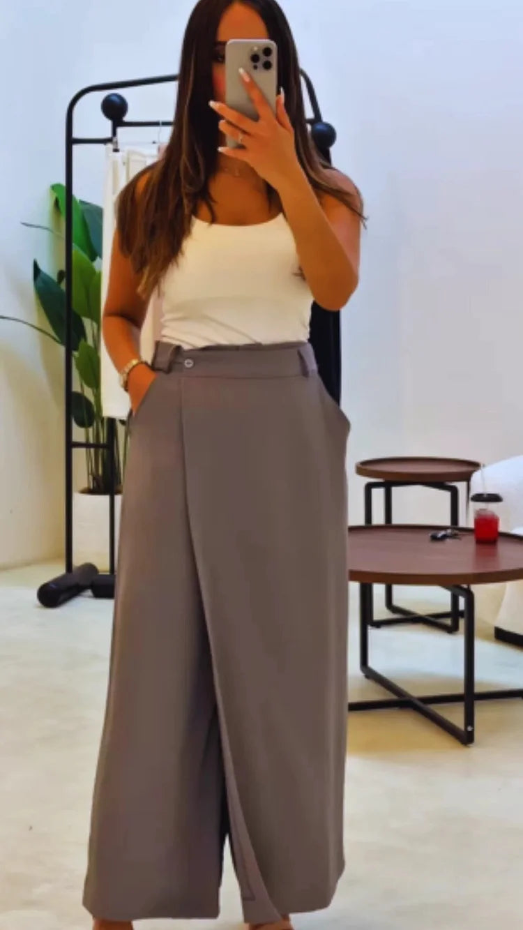 Pantaloni premium versatili con gamba larga