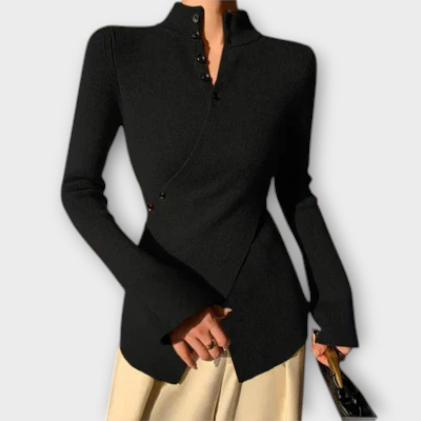 Mireko – Maglione in fine maglia con bottoni