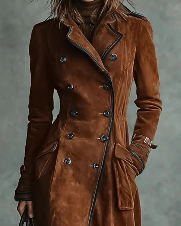 Cappotto Trench Elegante con Revers e Tasche