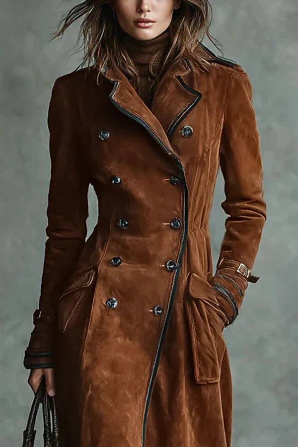 Cappotto Trench Elegante con Revers e Tasche