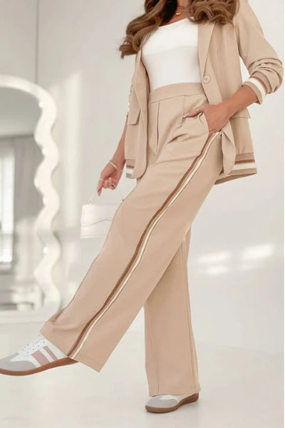 Completo Donna Casual Beige 2 Pezzi – Comodo e Stile per Ogni Occasione Primaverile