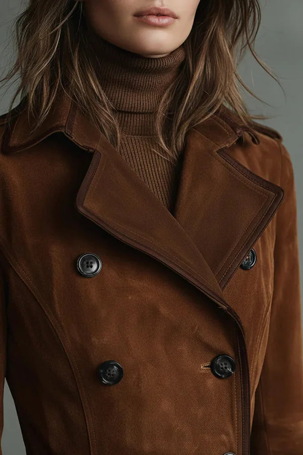 Cappotto Trench Elegante con Revers e Tasche