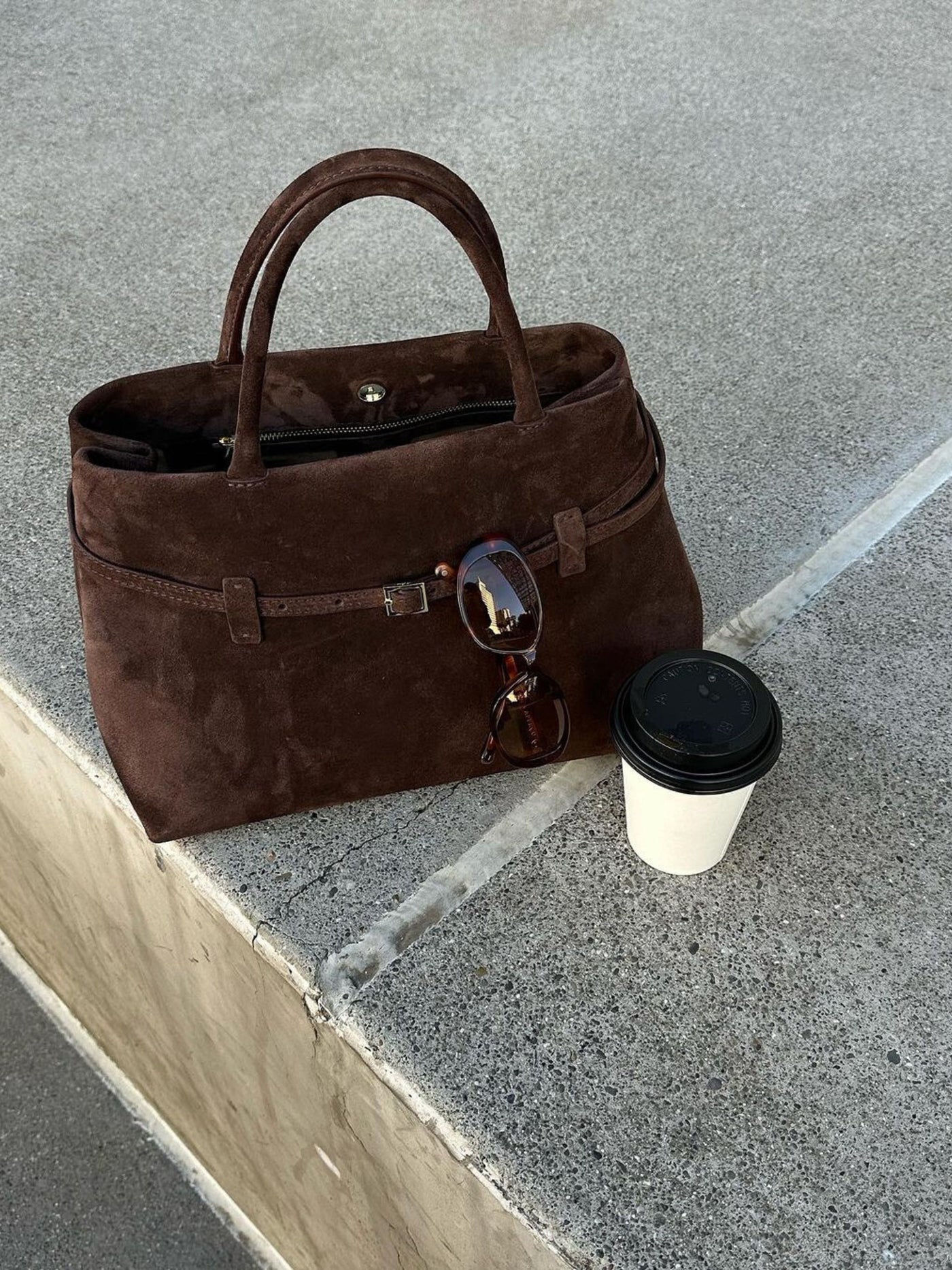 Rebecca | Borsa a Spalla in Pelle Scamosciata Luxe