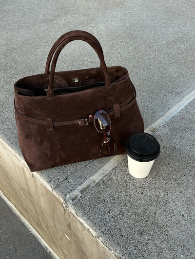 Rebecca | Borsa a Spalla in Pelle Scamosciata Luxe