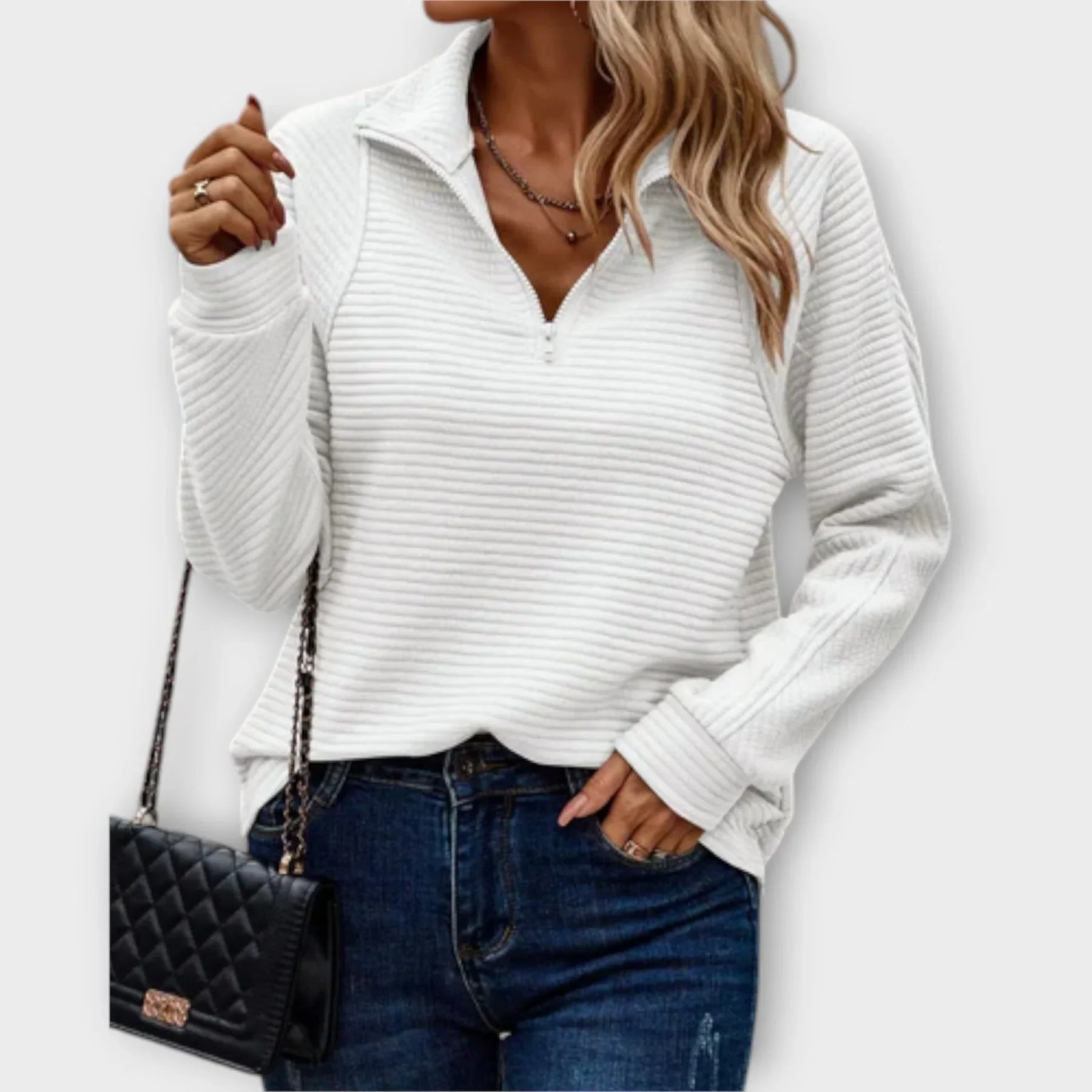 Seren – Pullover con mezza zip