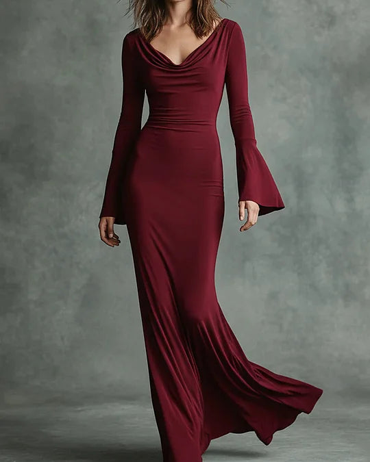 Abito Maxi con Scollo All’Americana