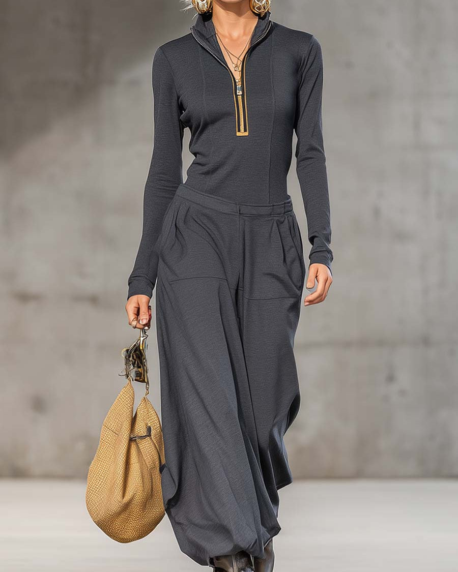 Completo Retrò Sportivo con Maglia e Pantaloni Larghi