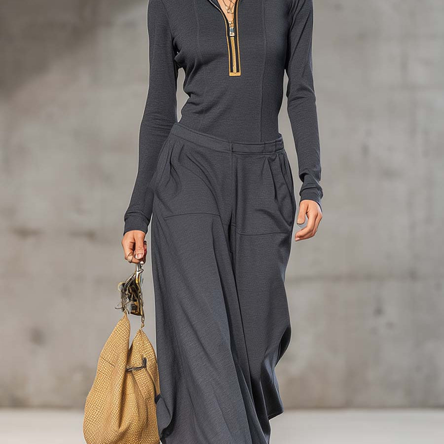 Completo Retrò Sportivo con Maglia e Pantaloni Larghi