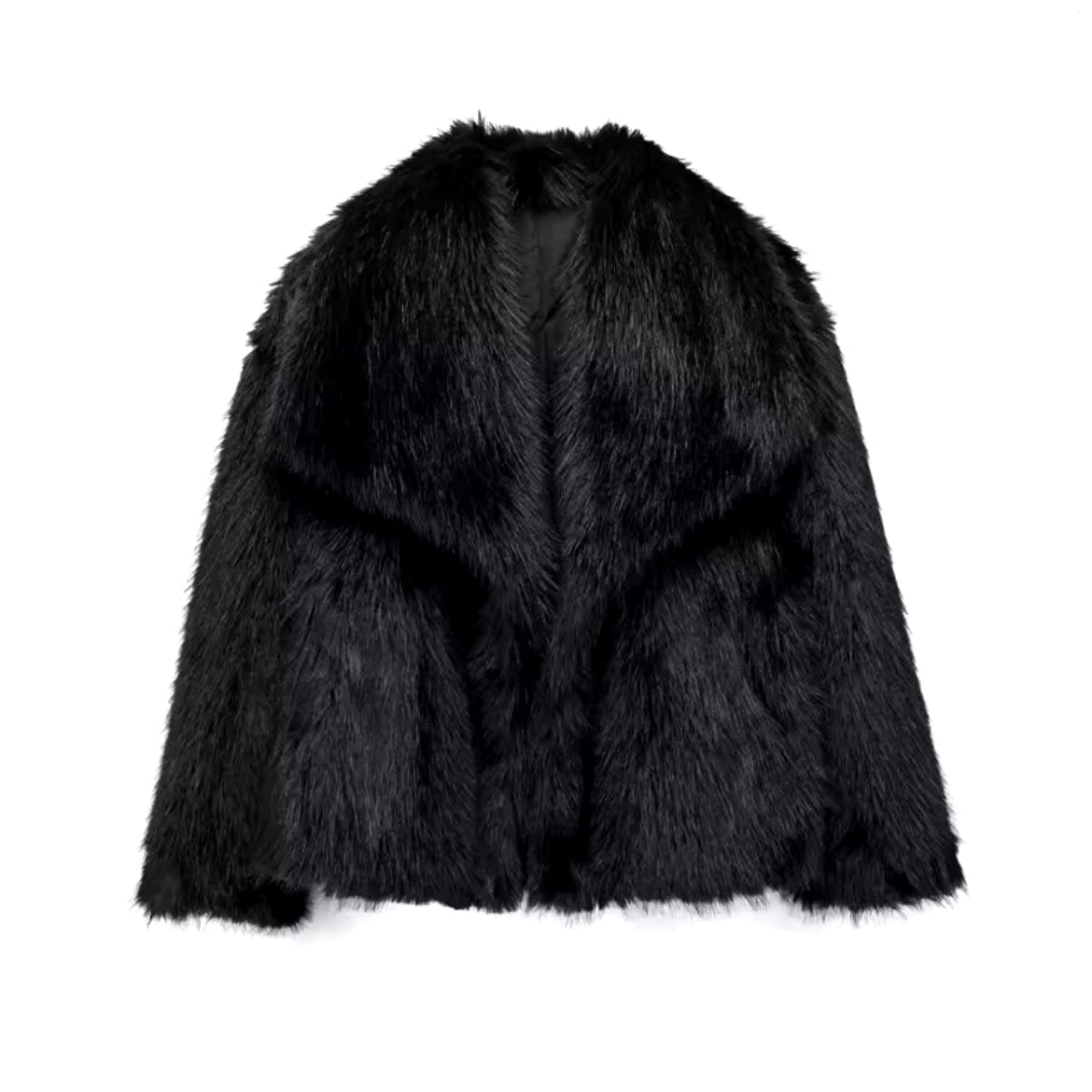 FIORA - Giacca Puffer con Effetto Pelliccia