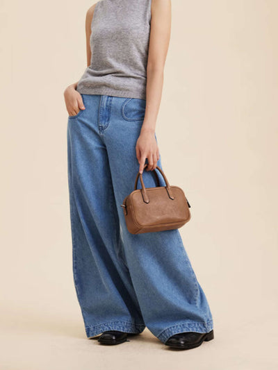 Eliza | Borsa Quadrata con Zip Lucida