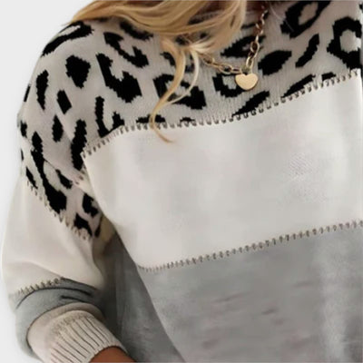 Cheyenne - Maglione Casual con Design Leopardo