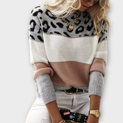 Cheyenne - Maglione Casual con Design Leopardo