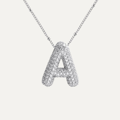 Savannah | Collana con Lettera a Bolla in Diamante