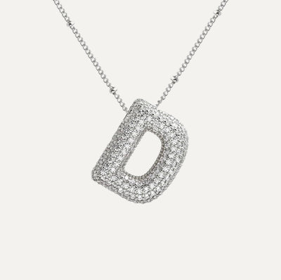 Savannah | Collana con Lettera a Bolla in Diamante