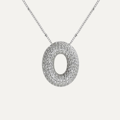 Savannah | Collana con Lettera a Bolla in Diamante