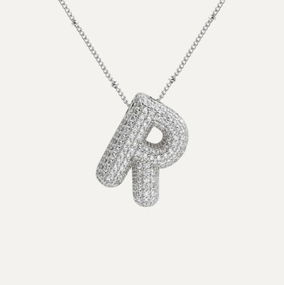 Savannah | Collana con Lettera a Bolla in Diamante