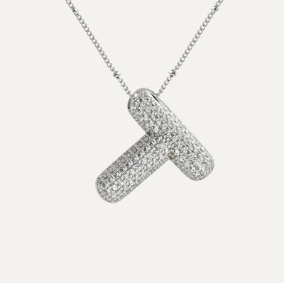 Savannah | Collana con Lettera a Bolla in Diamante