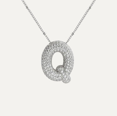 Savannah | Collana con Lettera a Bolla in Diamante