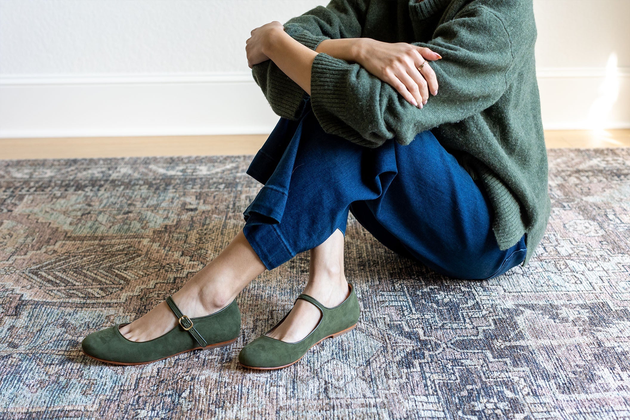 Giulia – Mules Mary Jane in Camoscio