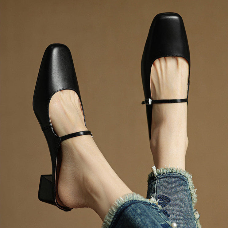 Alicia – Mules in Pelle Naturale