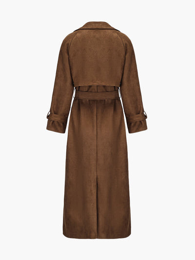 Molly trench coat in suede sintetico