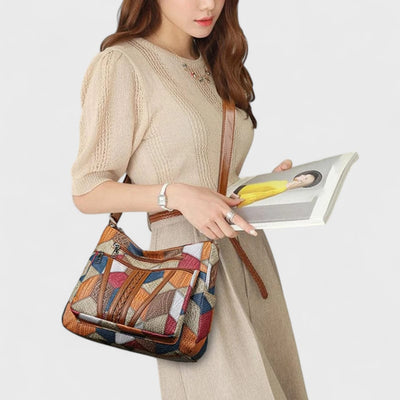 Solara - Borsa in pelle a mosaico