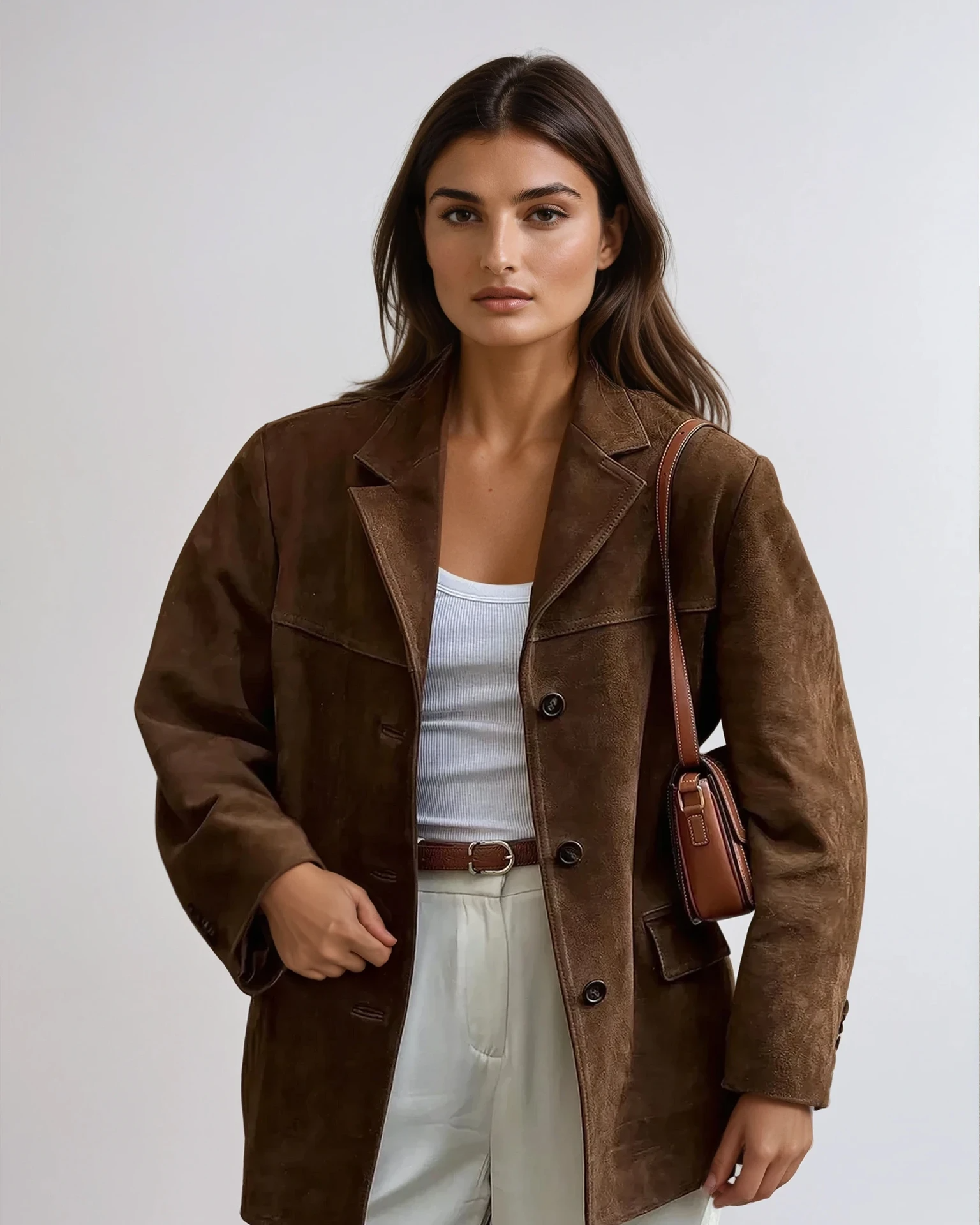 FIORA- Giacca Blazer in Camoscio