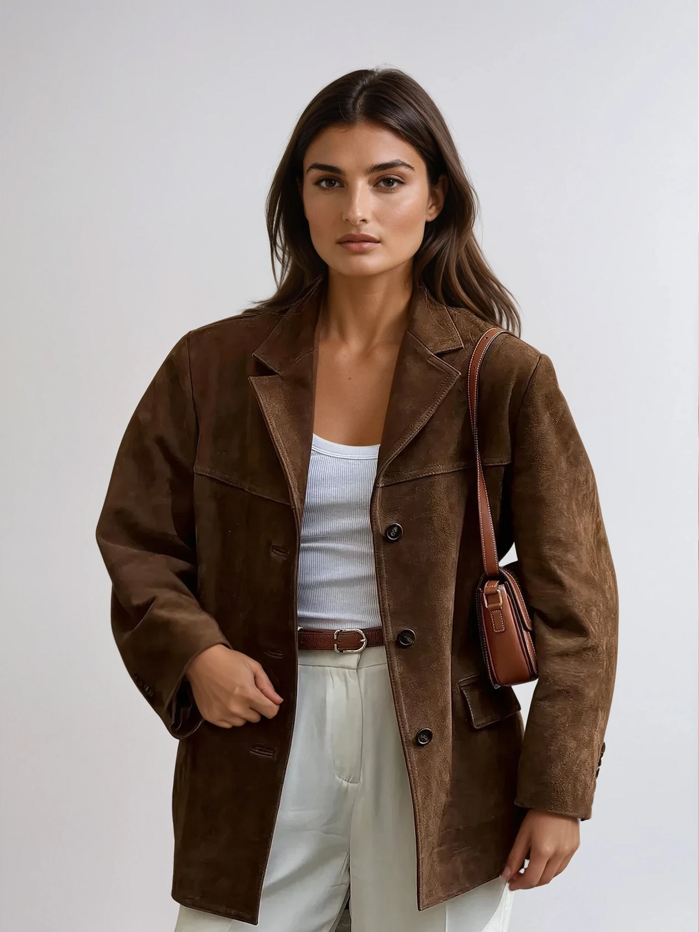 FIORA- Giacca Blazer in Camoscio