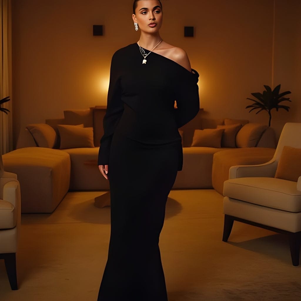 Abito Felpa Spalla Scesa - Shopella