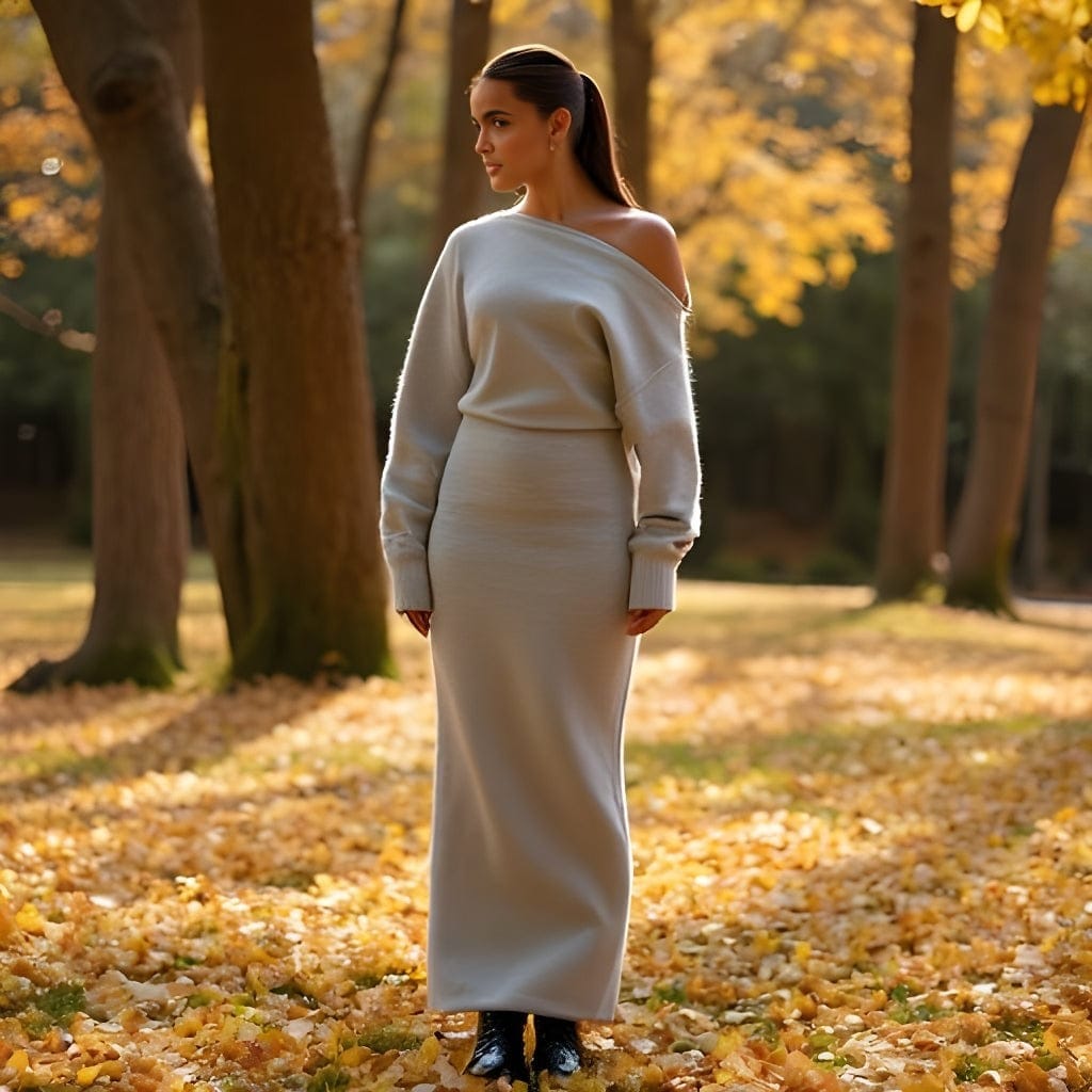 Abito Felpa Spalla Scesa - Shopella