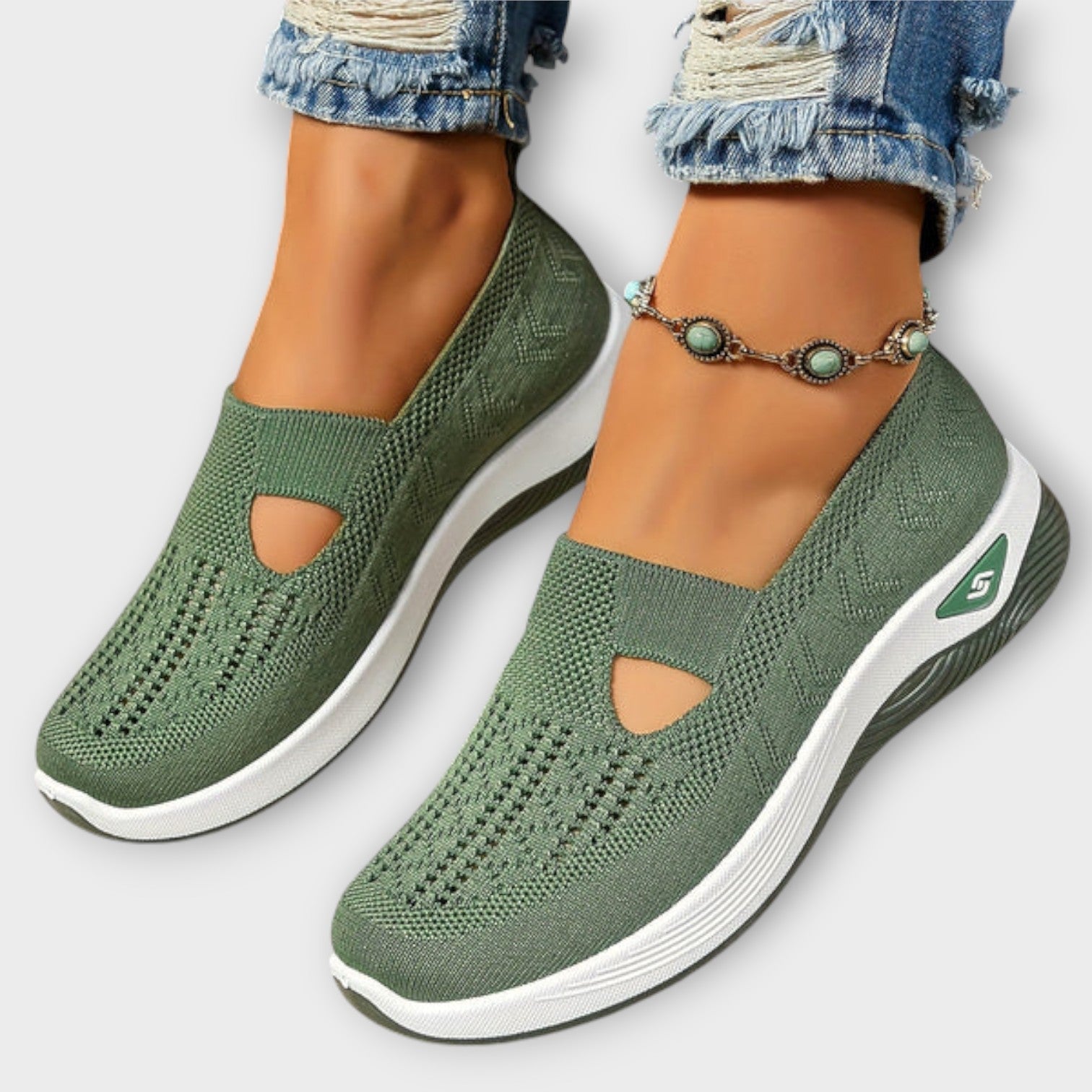 Scarpe da passeggio slip-on in maglia comfort