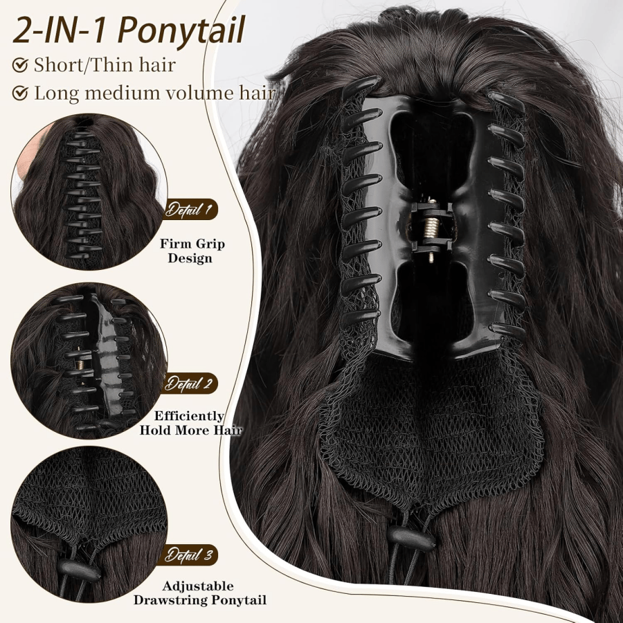 SilkiPony™ – Extension per Coda di Cavallo in Capelli Naturali